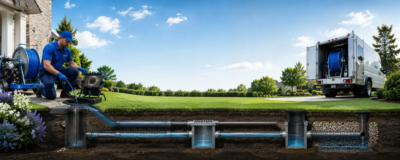 Outdoor drain cleaning information for Goodells, MI
